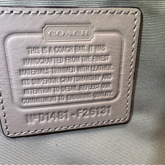 Coach Purse Signature Stripe Devin Shoulder Bag blue vintage D1481-F26131 - Picture 7 of 15